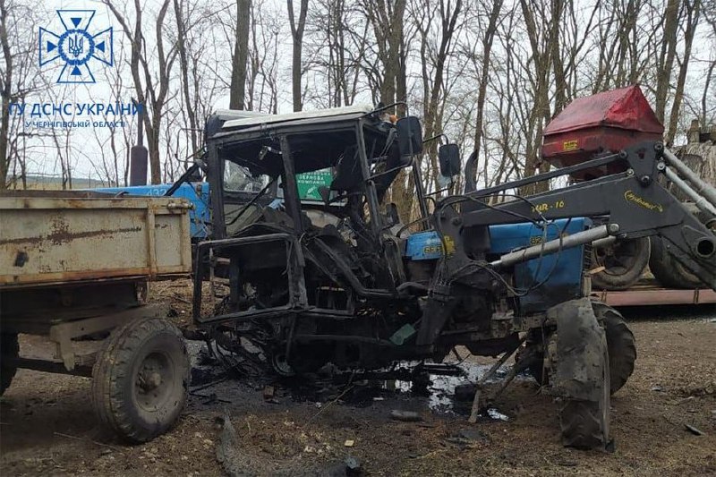 A person wounded as result of landmine explosion in Skorinets village of Chernihiv region