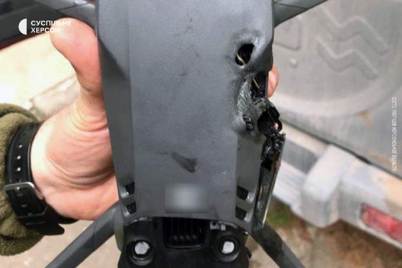 Policemen shot down 5 Russian quadcopters over Beryslav today