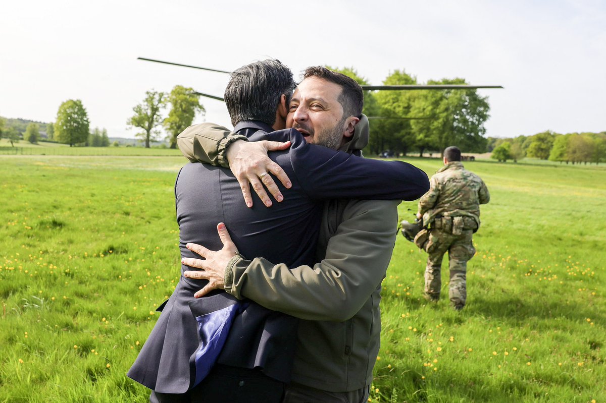 President Zelensky has arrived in London