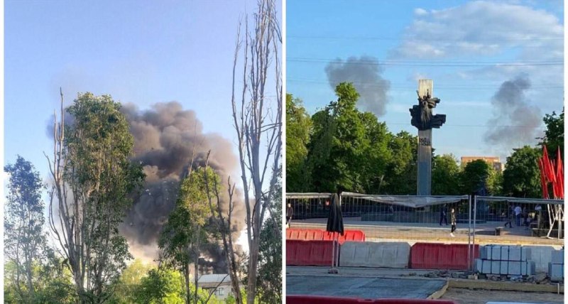 Explosions were reported in Luhansk