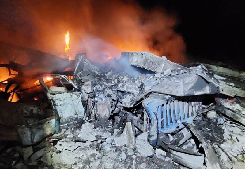 Destruction in Kryvyi Rih after Russian drone attack overnight