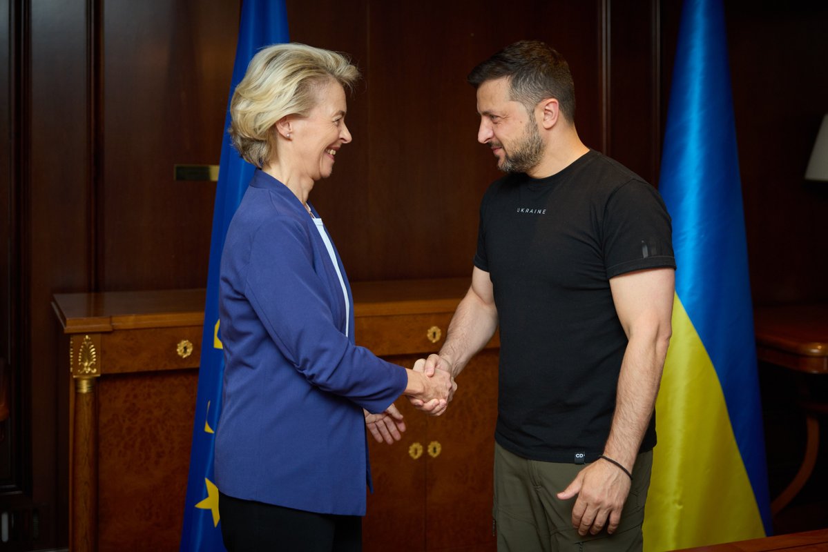 President Zelensky met with President of European Commission @VonderLeyen