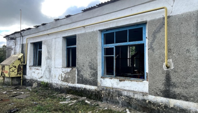 Damage in one of the villages of Khmelnitsky region caused by debris of Shahed drone