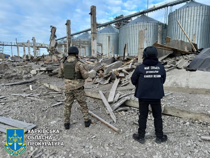 Destruction in Velykyi Burluk as result of Russian air strikes