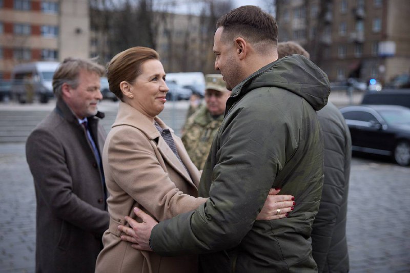 Danish PM Frederiksen meets President Zelensky in Lviv