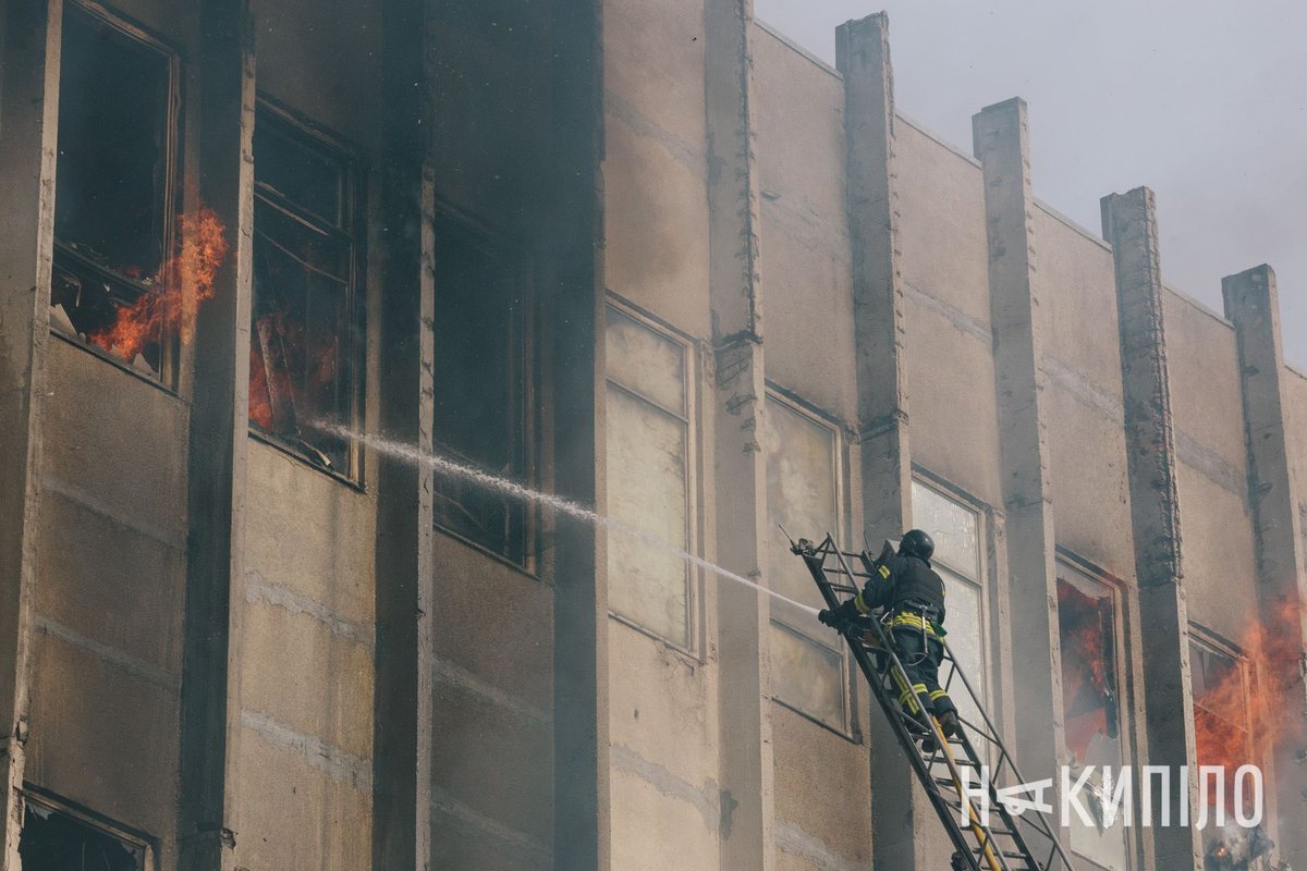 Destruction in Kharkiv as result of Russian missile strike