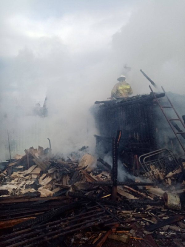 Damage as result of the shelling of Tyotkino in the Kursk region