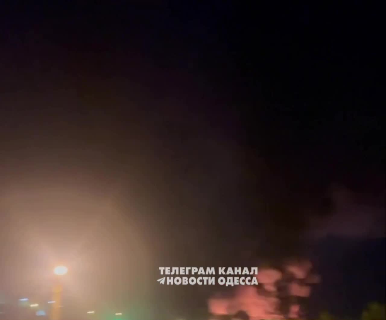 Big fire after reported missile strike in Odesa