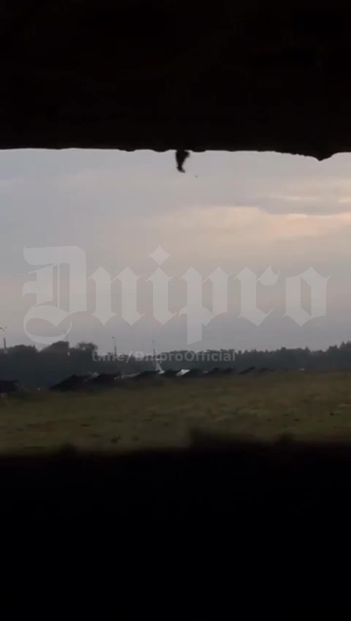 Video showing one of the drones hit Savasleika airfield