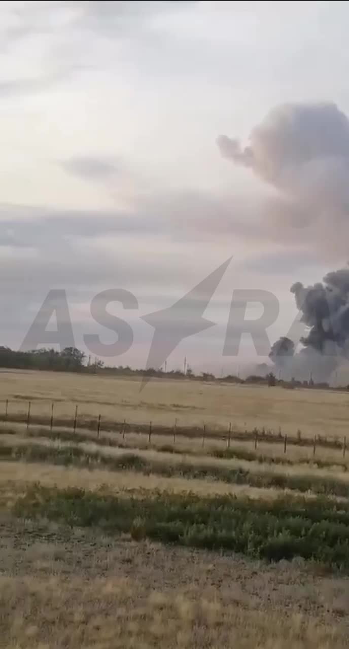 Video shows multiple smoke columns at Oktyabrskoye/Marinovka airfield in Volgograd region