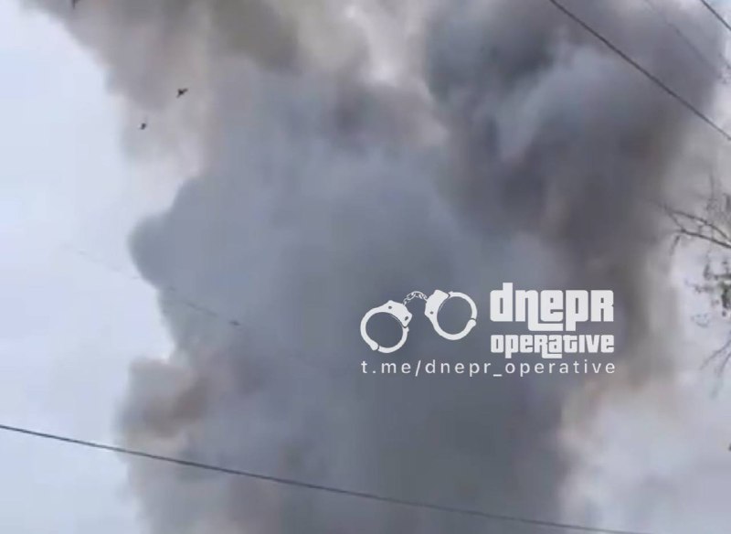 Smoke is rising in Kryvyi Rih after another missile strike