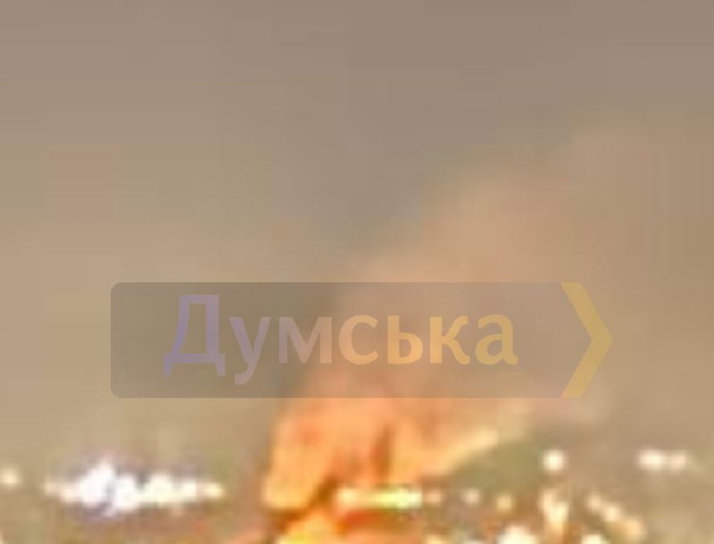 Fire in Odesa after explosions, some reports about Shahed drone hit residential house