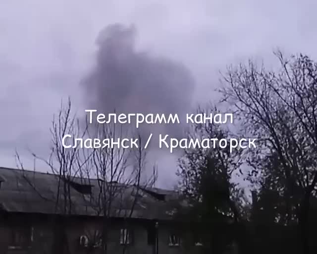 Airstrikes in the area of Sloviansk power plant