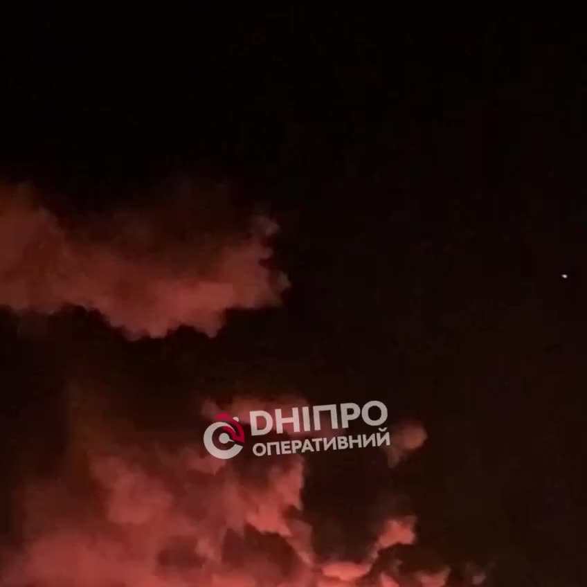 Explosions were reported near Dnipro city